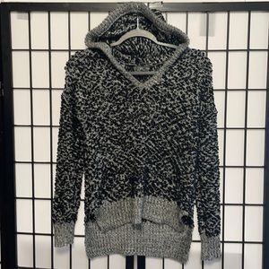 Almost Famous Womens Sweater Hoodie Size Small Black and Gray